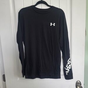 Under Armour Black Long Sleeve Logo Performance Tee